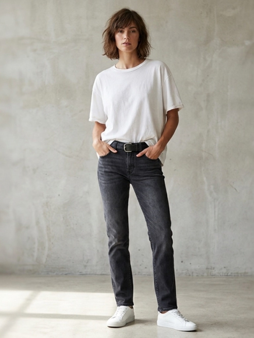 Paper Denim & Cloth Women Slim Straight Leg Jeans